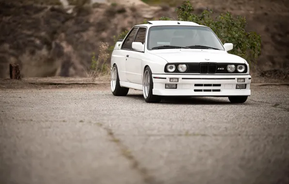 Picture tuning, bmw, BMW, white, E30, stance