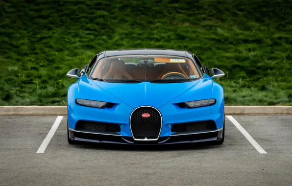 Picture Bugatti, Blue, Face, VAG, Chiron