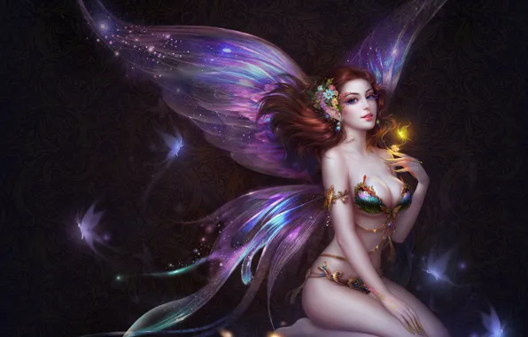 Look, background, patterns, wings, fairy, Fantasy, fairy