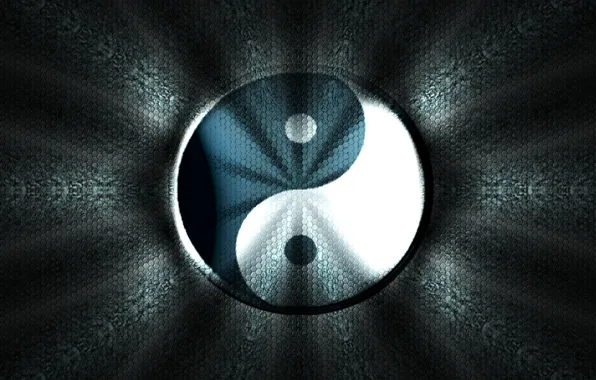 Picture background, texture, b/W, symbol, harmony, Yin-Yang
