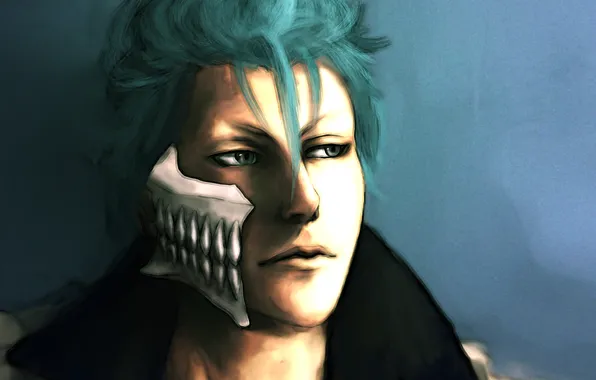 Picture look, mask, guy, Bleach, Bleach, art, Espada, grimmjow jeagerjaques