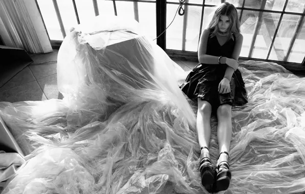 Actress, black and white, Chloe Grace Moretz