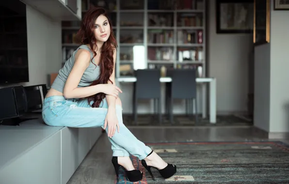Picture look, room, model, Elena