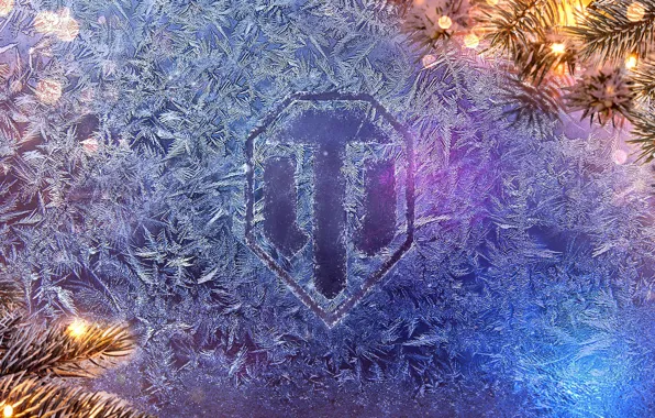 Holiday, patterns, frost, Christmas, New year, tanks, World of Tanks