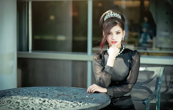 Look, girl, background