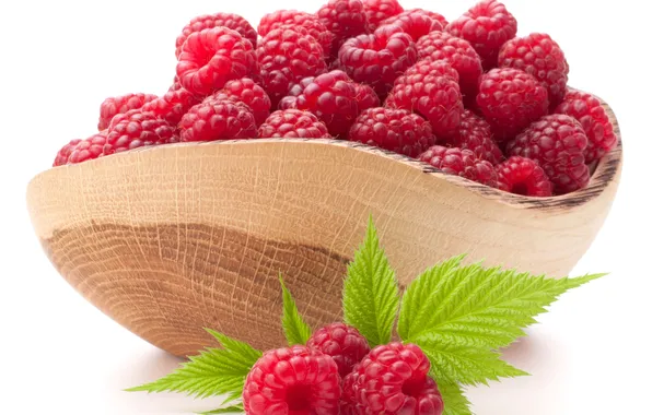 Picture bowl, leaves, leaves, raspberries, bowl, fresh berries, fresh berries, Malinki
