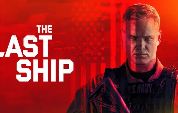 Picture look, actor, the series, red background, Movies, The Last Ship, The last ship