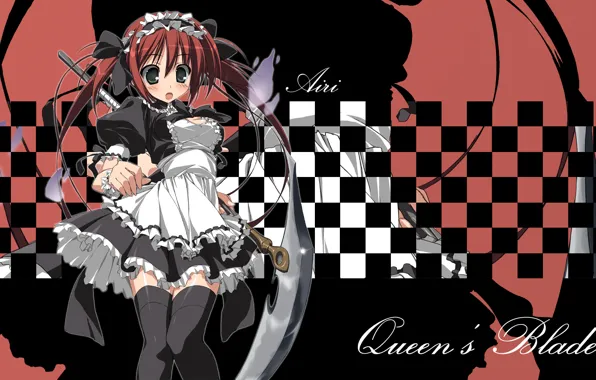 Shadow, stockings, uniform, the maid, apron, ruffles, bezel, Queen`s blade