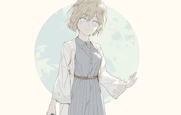 Girl, background, round