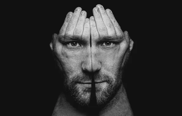 Background, portrait, hands
