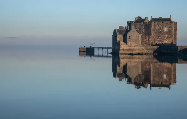 Reflections, Castle in Mist, Scottish Castles, Blackness Castle