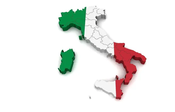 Shadow, contour, border, flag, white background, Sardinia, Italy, country