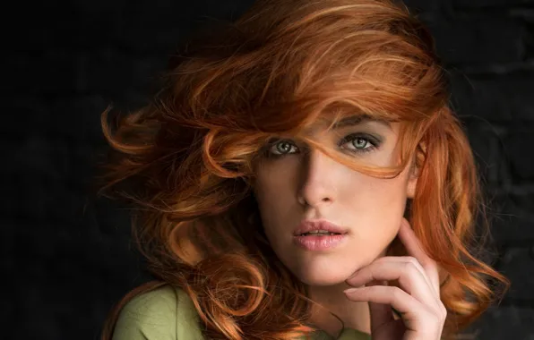 Look, face, model, redhead