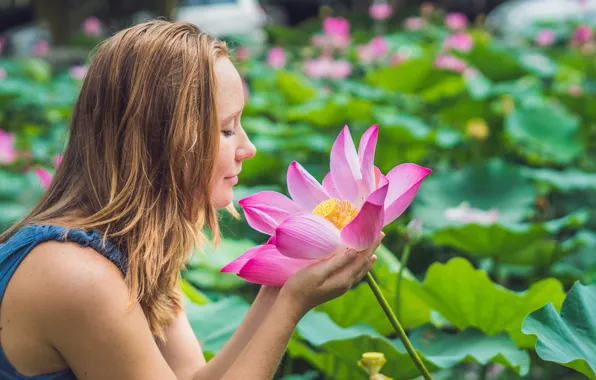 Flower, Hair, Beauty, Woman, Flower, Woman, Side, Meditation
