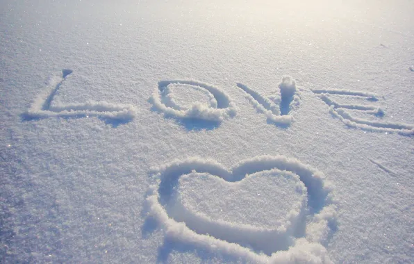 Picture winter, snow, love