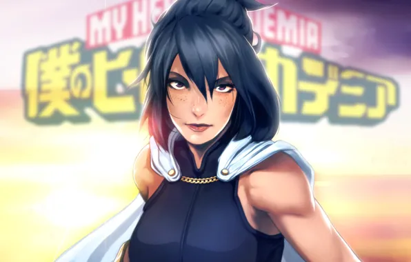 Picture girl, anime, brunette, art, Boku no Hero Academy, Nana Shimura