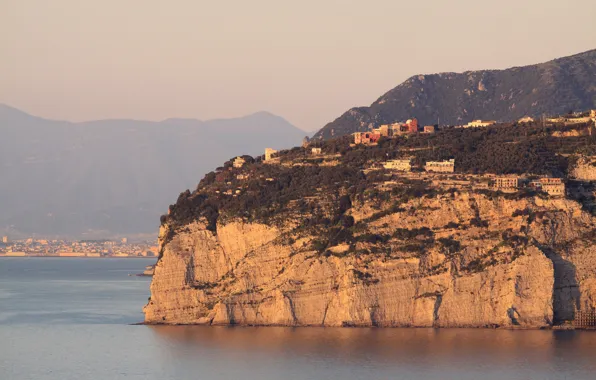 Italy, Campania, bay, Naples, Sorrento, cliffs