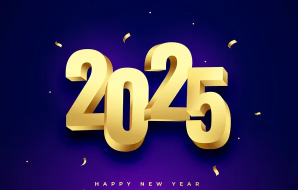 The dark background, the inscription, sequins, figures, New year, gold, date, congratulations