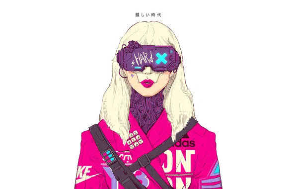 Glasses, Style, Girl, Background, Fantasy, Art, Art, Style