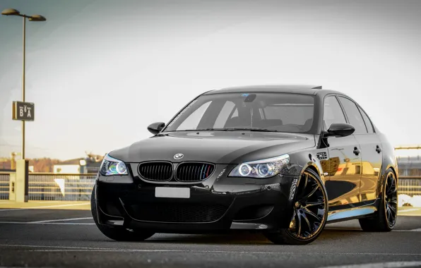 Black BMW E60 Sports Car