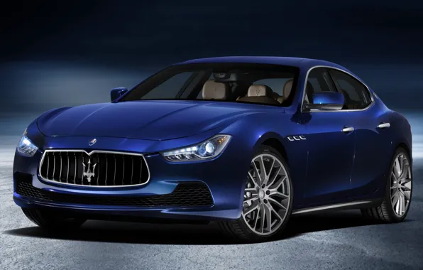Blue, Maserati, Maserati, the front, Ghibli, Gib