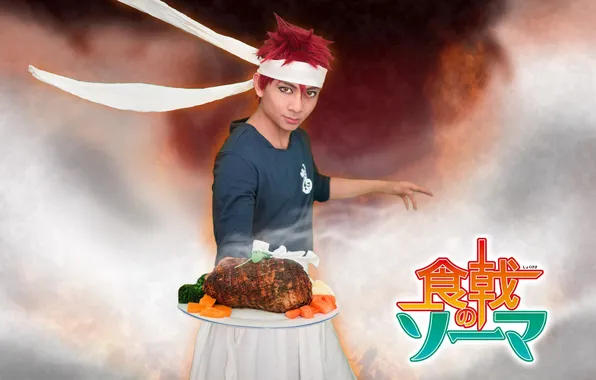 Anime, cook, guy, Soma, Kitchen Catfish