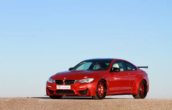 Auto, BMW, red, metallic, M4, JM car