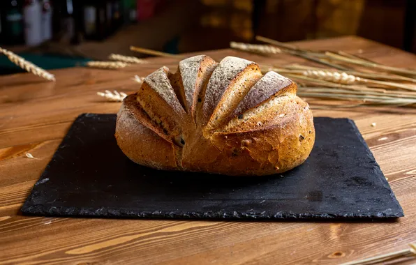 Food, bread, table, loaf