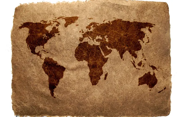 Paper, earth, the world, Map