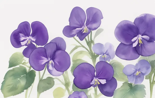 Flower, purple, flowers, green, green, tenderness, figure, plant
