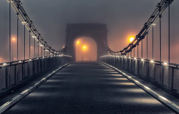 Night, bridge, Wellington Bridge