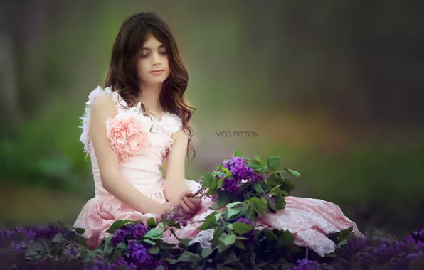 Picture flowers, mood, girl
