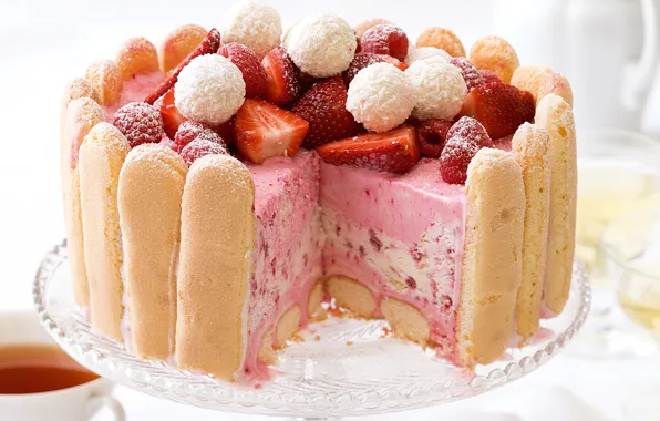 Berries, food, strawberry, cake, cake, dessert, sweet, sweet
