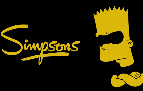 The simpsons, Minimalism, Black, Yellow, Simpsons, Bart, The, Bart