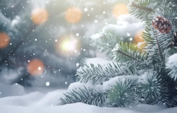 Winter, frost, forest, light, snow, branches, nature, glare