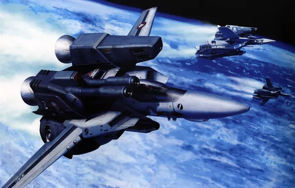 Picture space, flight, Macross, valkyrie