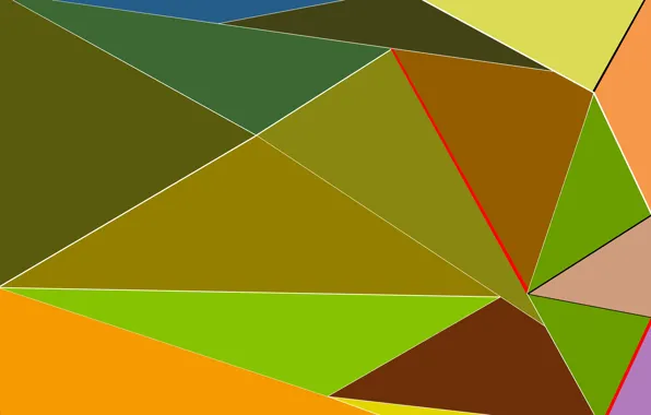 Colored, triangles, figure, geometric