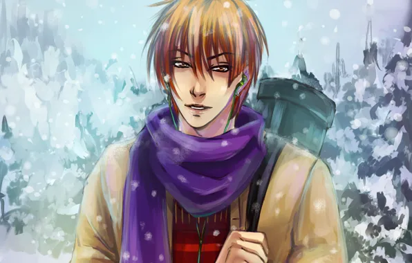 Winter, art, guy, koyasu