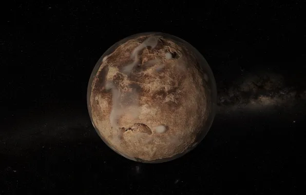 Picture space, stars, planet