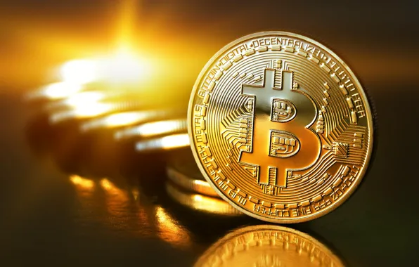Coins, gold, coins, bitcoin, bitcoin, btc