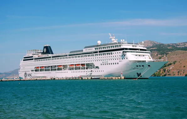 Picture sea, the sky, ship, liner, cruise