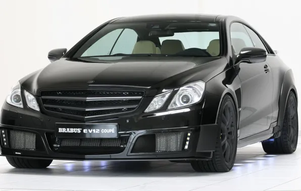 Black, mercedes, Mercedes, brabus, coupe, v12