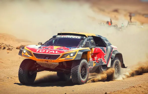 Sand, Auto, Sport, Machine, Speed, Race, Peugeot, Lights