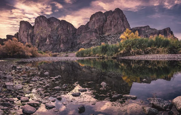 Water, landscape, mountains, nature, river, beauty