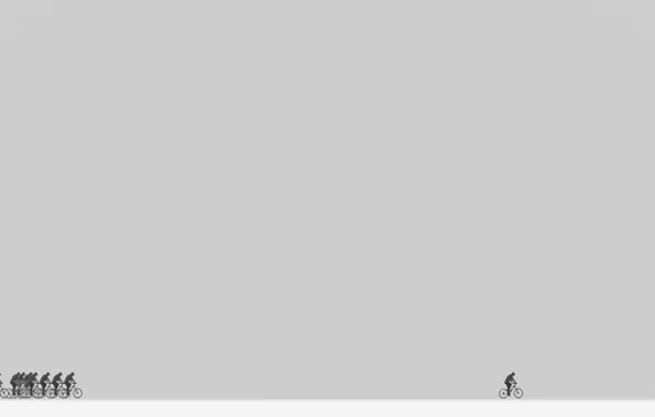 Background, minimalism, cyclists