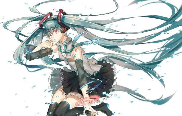 Girl, tears, hatsune miku, Art, Vocaloid, tattoo 01