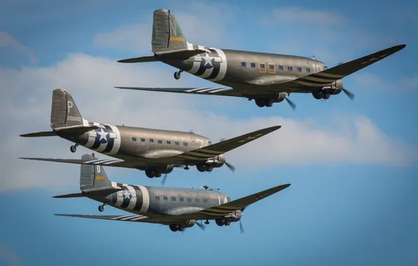 Picture aircraft, military transport, Douglas C-47, Skytrain, "Dakota"