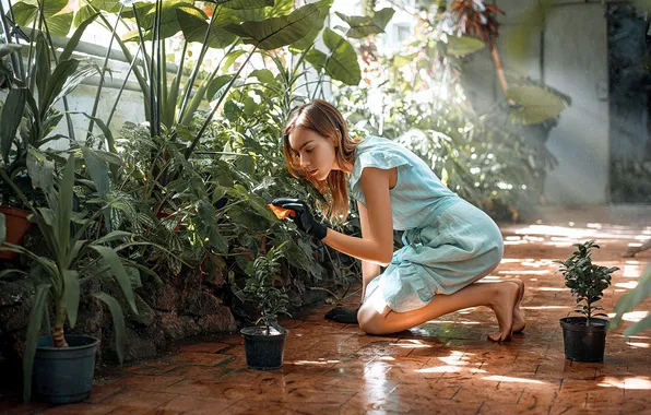 Girl, model, botany, Dmitry Begma