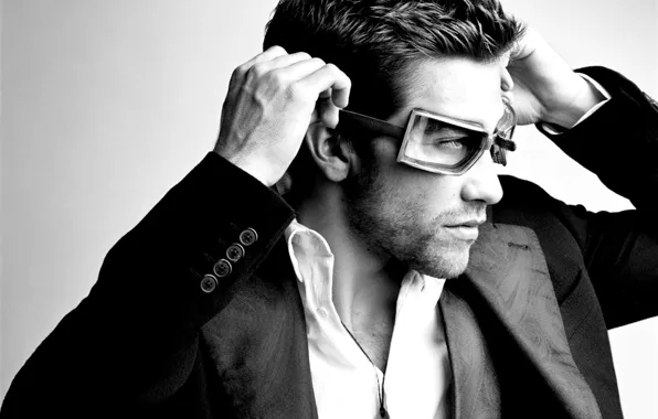 Picture style, actor, black and white, Jake Gyllenhaal