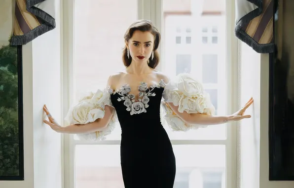 Look, girl, pose, photo, makeup, figure, dress, actress